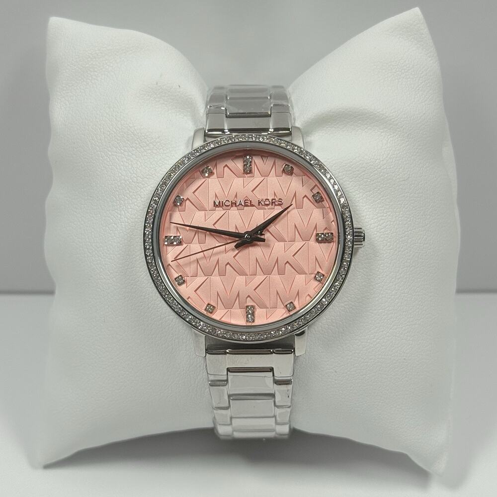 Michael Kors Pyper MK4631 Crystal Pink Dial Silver Stainless Steel Women’s Watch